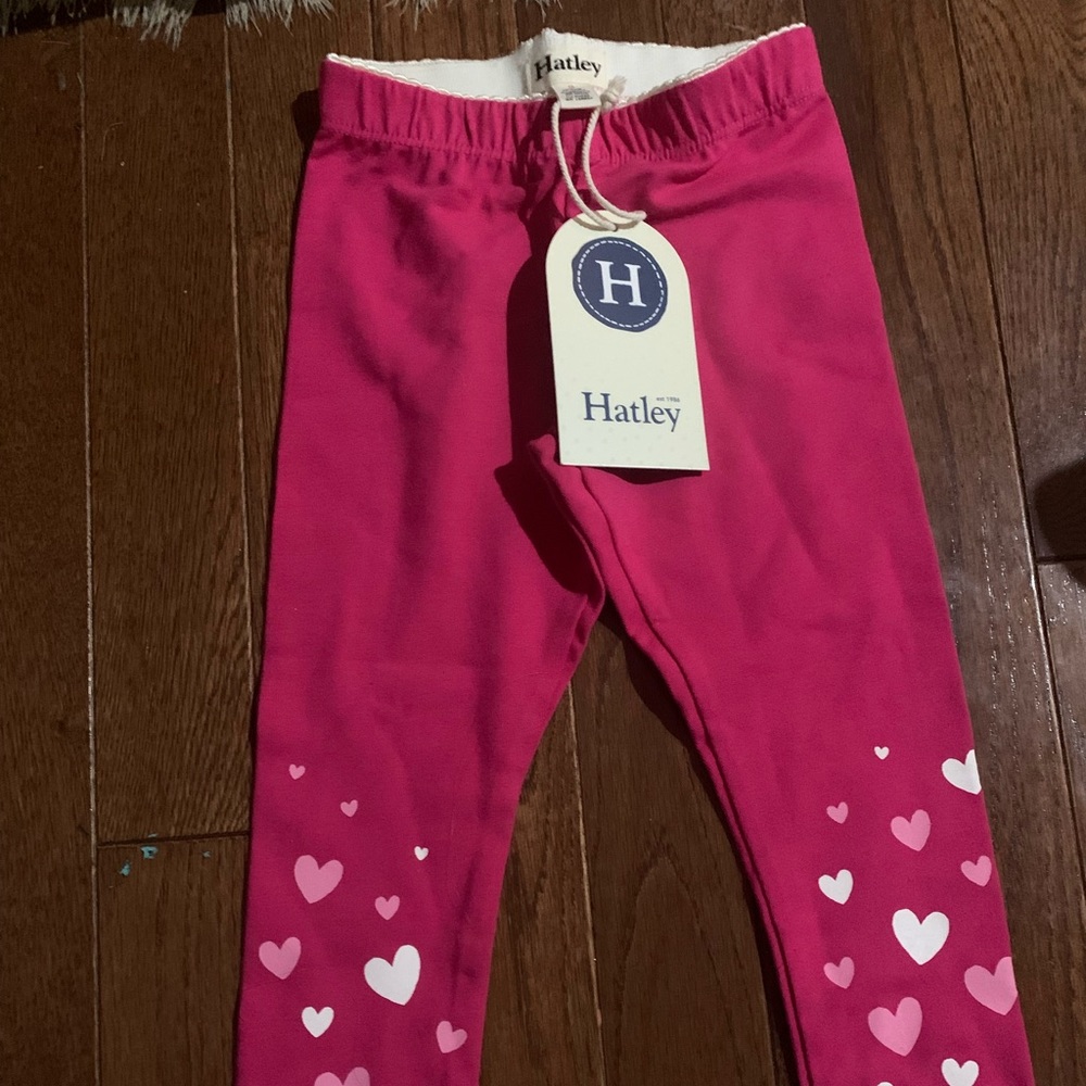 NWT Hatley Heart Leggings, size 2